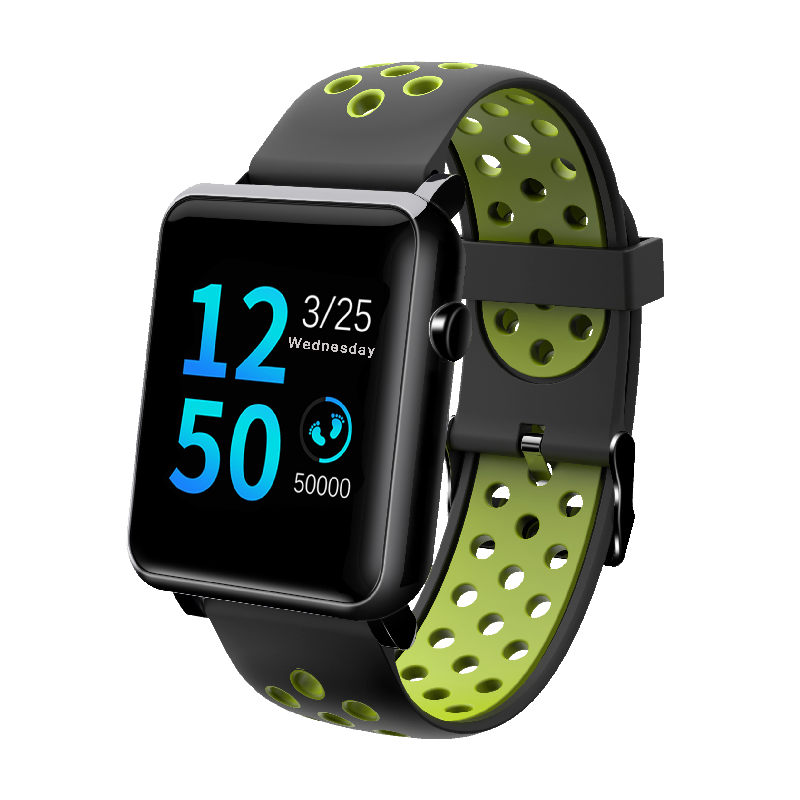 1.3inch 3D glass bluetooth smart fitness activity tracker bracelet watch with hr blood pressure