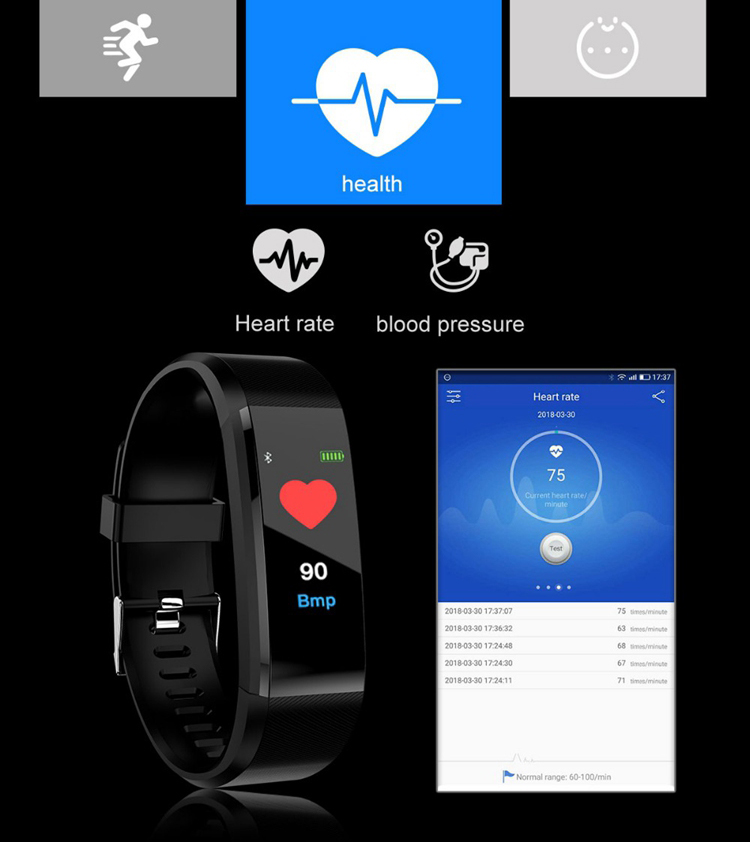 Amazon best seller perfect designed smart fitness bracelet exercise tracker