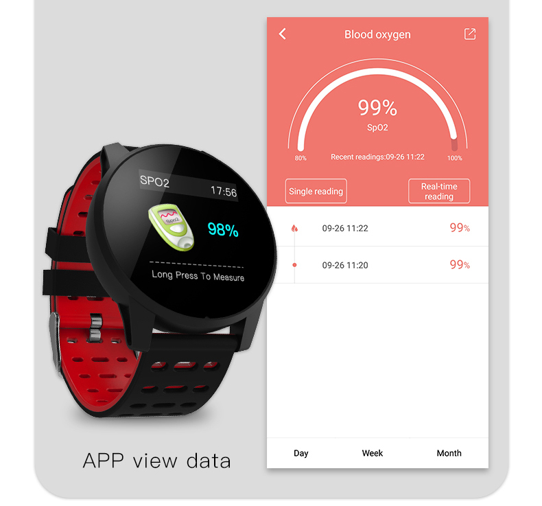 1.3inch blood oxygen calorie heart rate running fitness tracker watch smart wrist watch bracelet