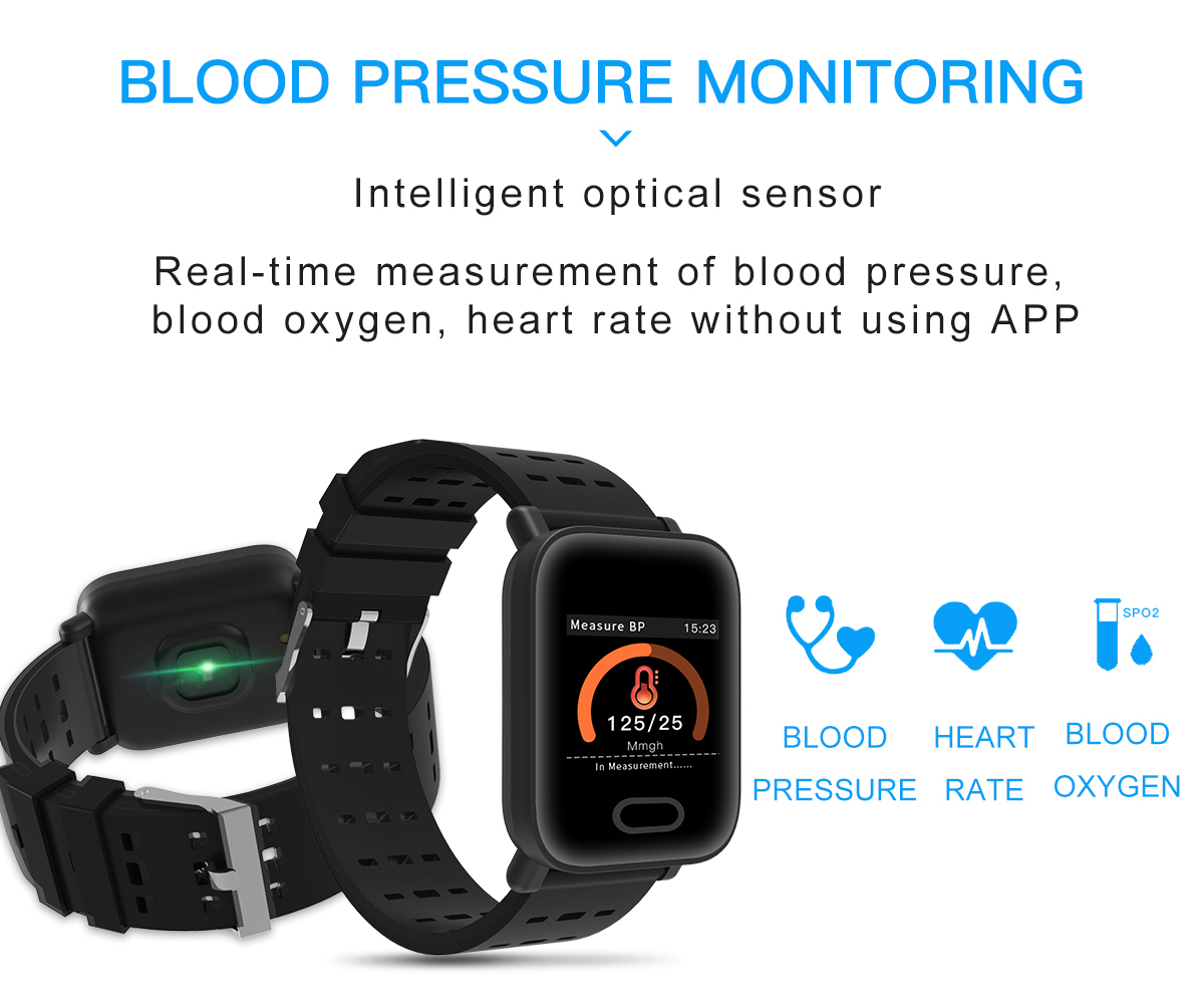 Walmart supplier IOS Android sports bluetooth wristband fitness smart watch band with blood oxygen heartrate