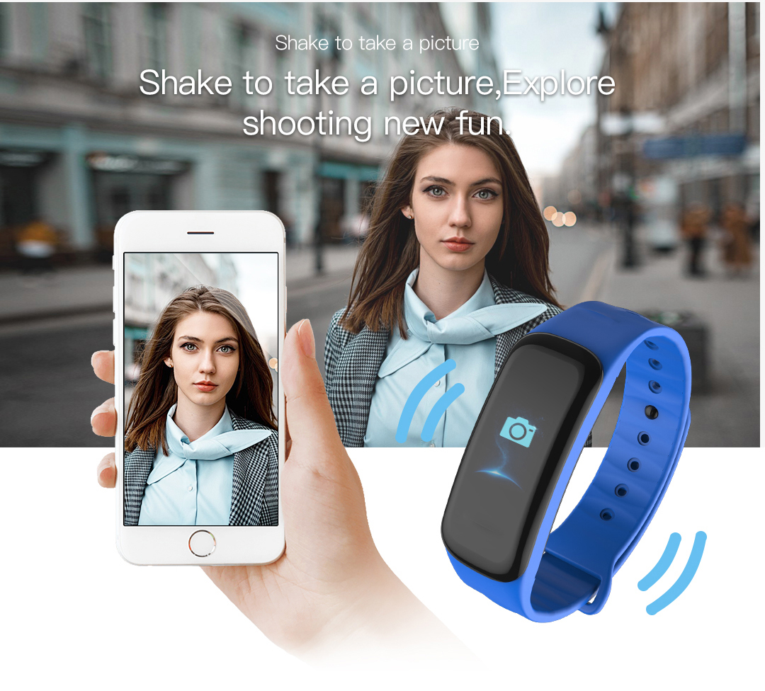 0.96″ TFT waterproof bluetooth smart bracelet fitness tracker with sleep heart monitor