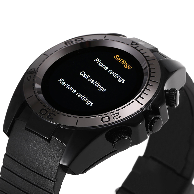 KY007 1.54 inch mens round touch screen android smart watch support calling